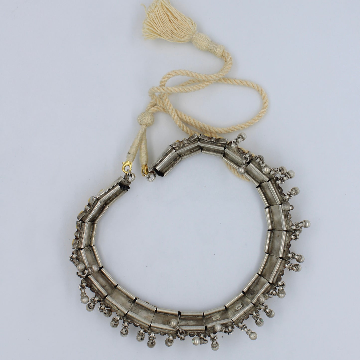 Handmade Barmeri Tribal Dual-Tone Statement Choker Necklace in Sterling Silver