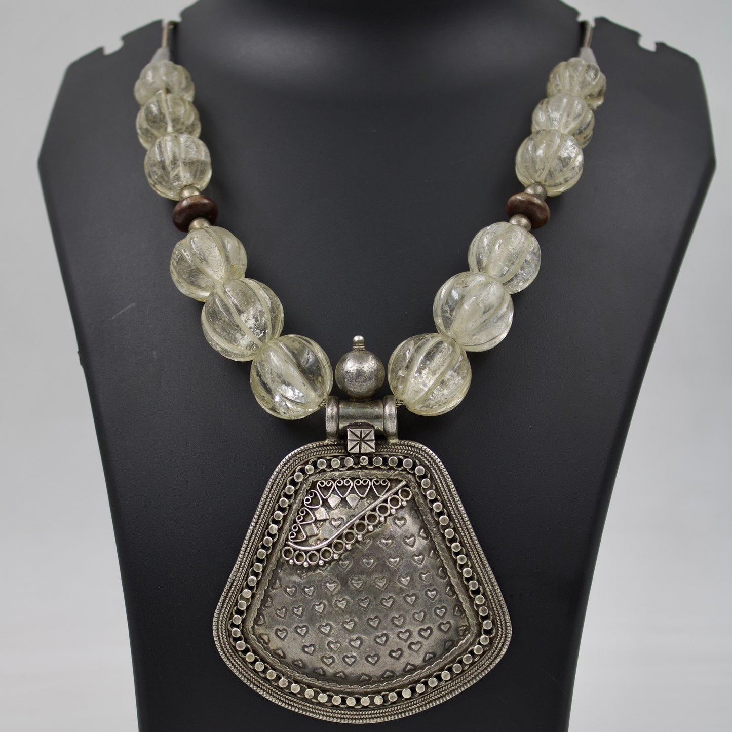 Indian Rawa Work Crystal Handmade Necklace