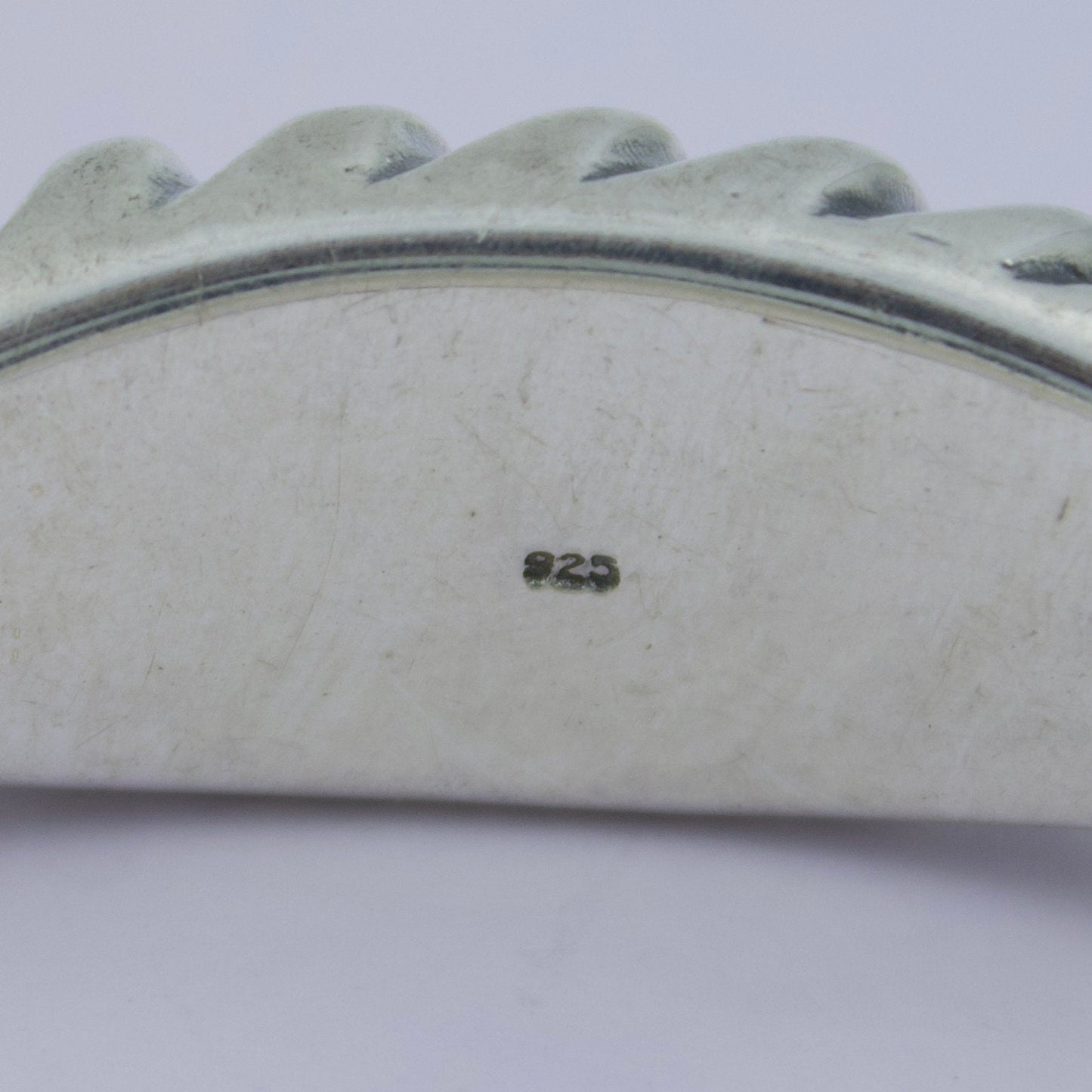 Vintage Statement Hollow Lightweight Bangle Bracelet in Sterling Silver