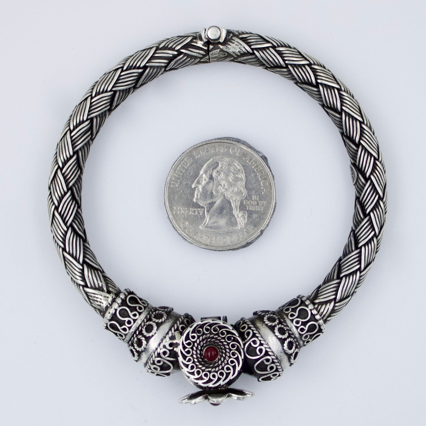 South Indian Handmade Sterling Silver Bangle