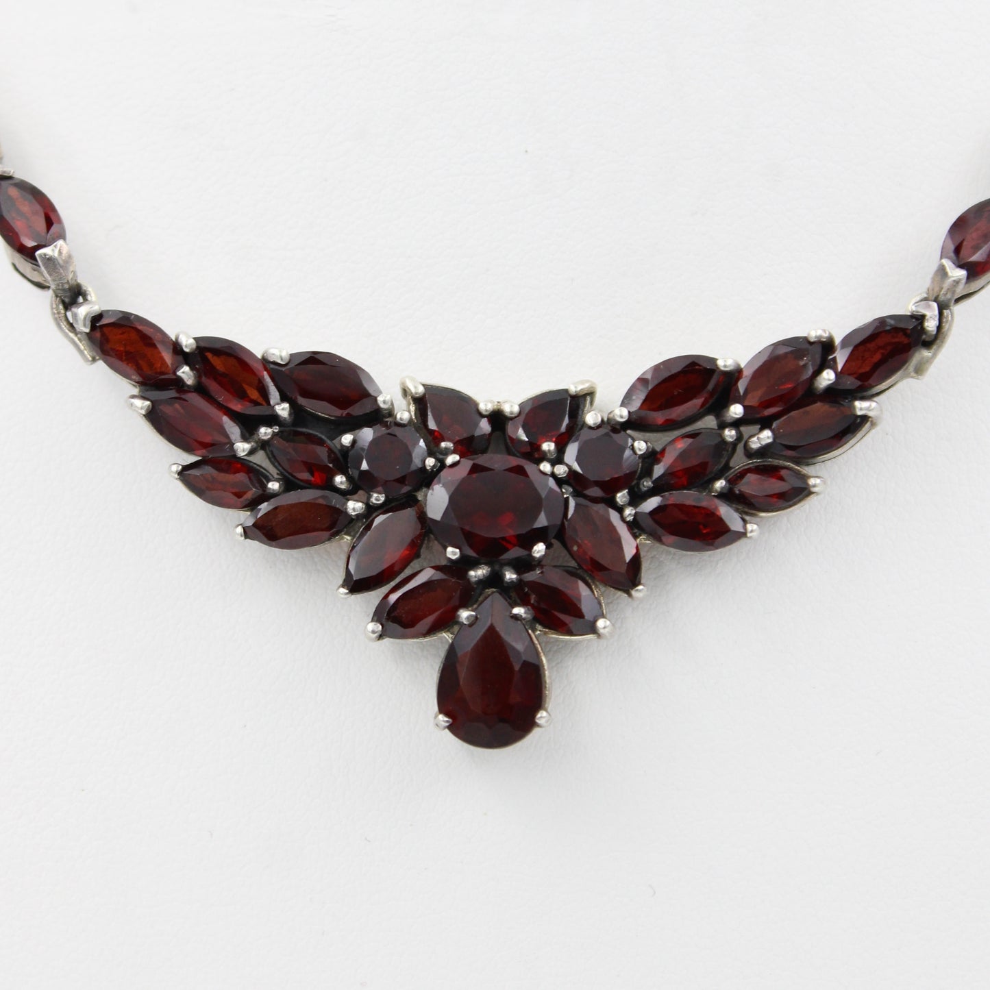 AAA Natural Spessartite Garnet Pendant Necklace and Earrings in Sterling Silver