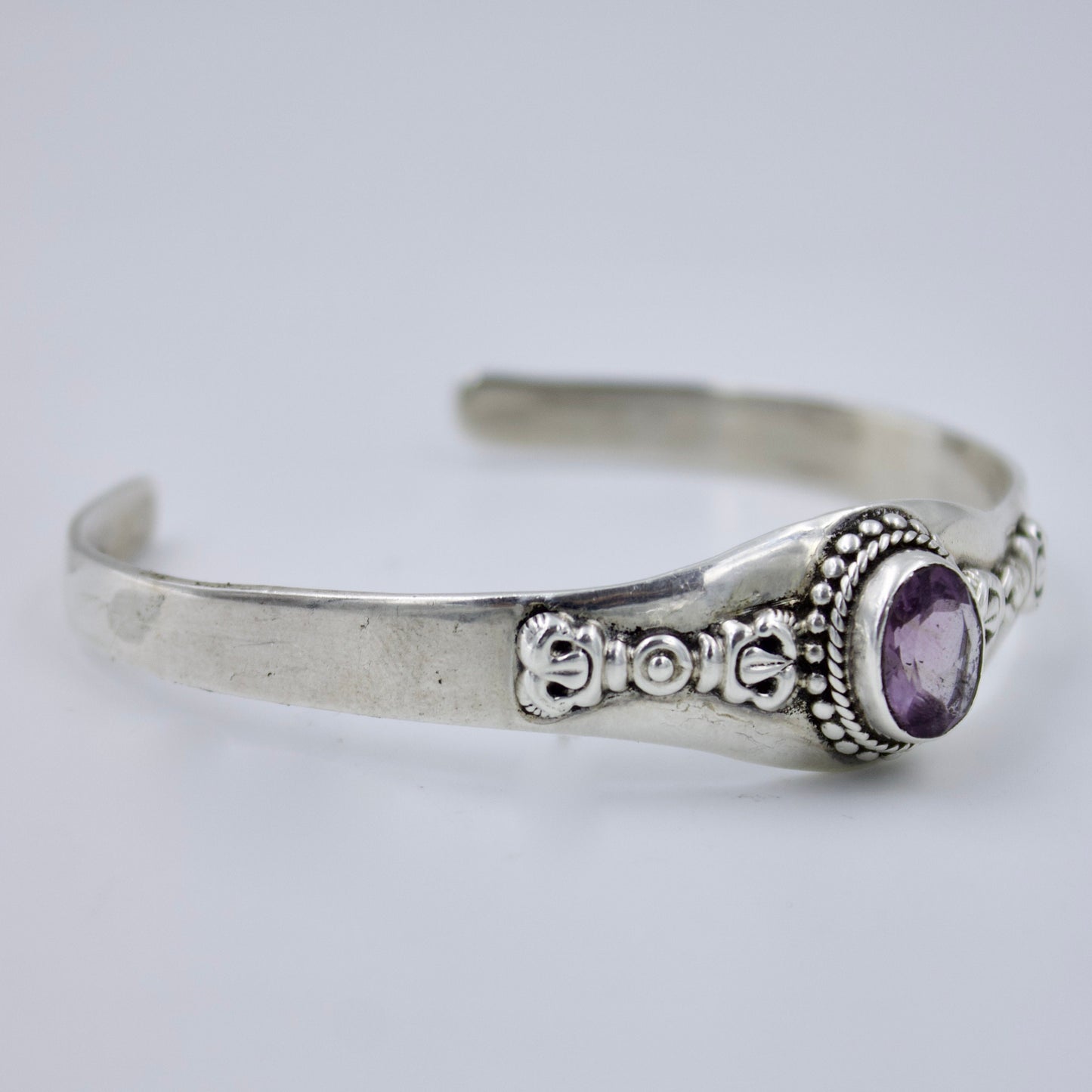 Amethyst Vintage Cuff Bracelet