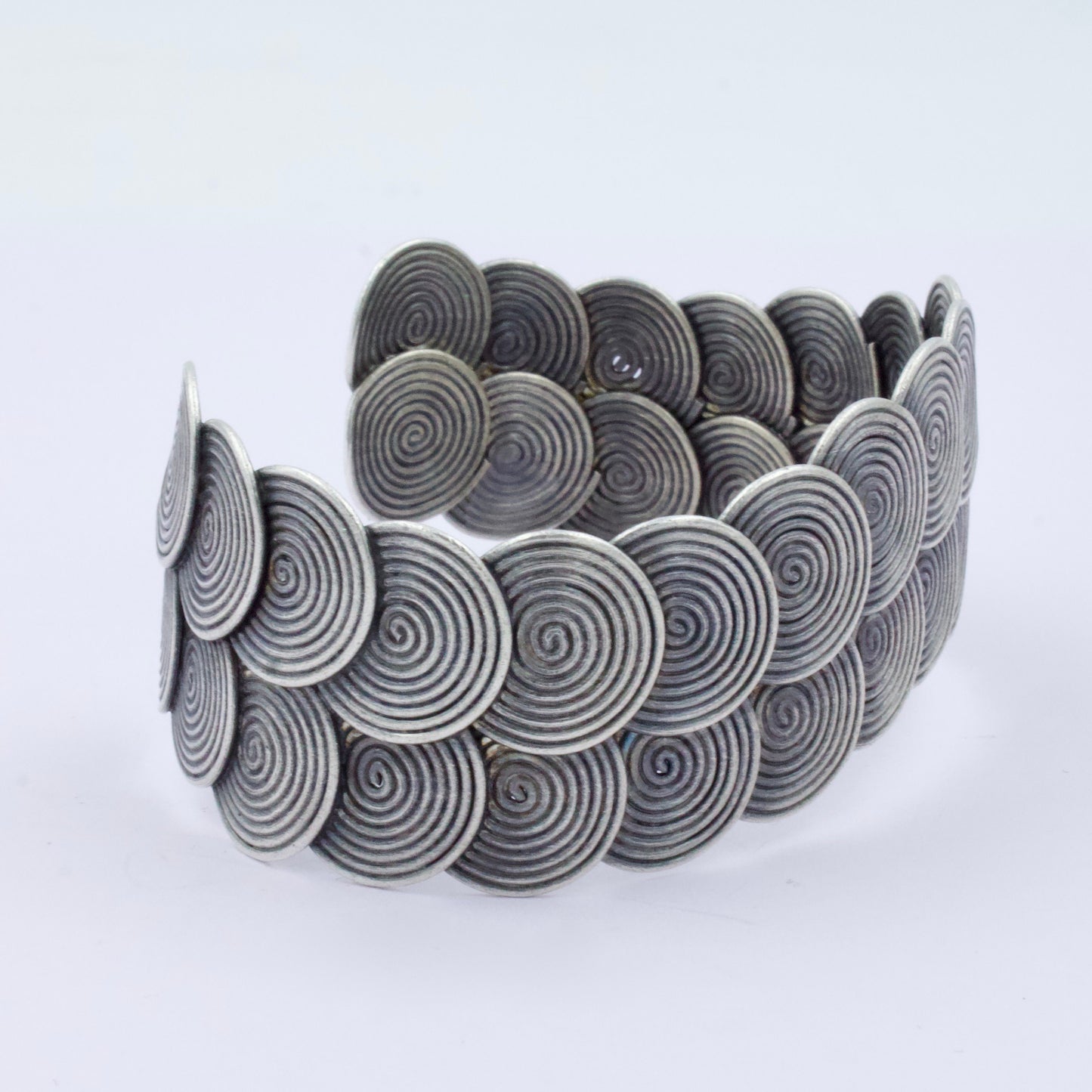 Indonesian Statement Cuff Bracelet in Sterling Silver