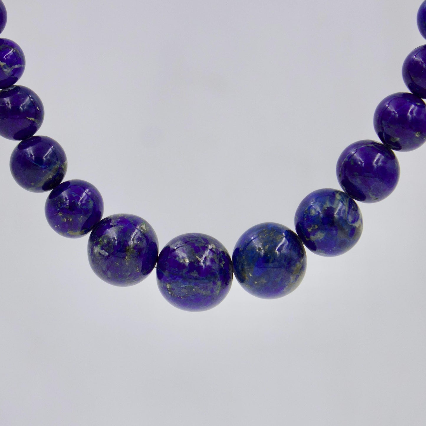 Afghan AAA Lapis Lazuli Graduated Beaded Statement Unisex Necklace