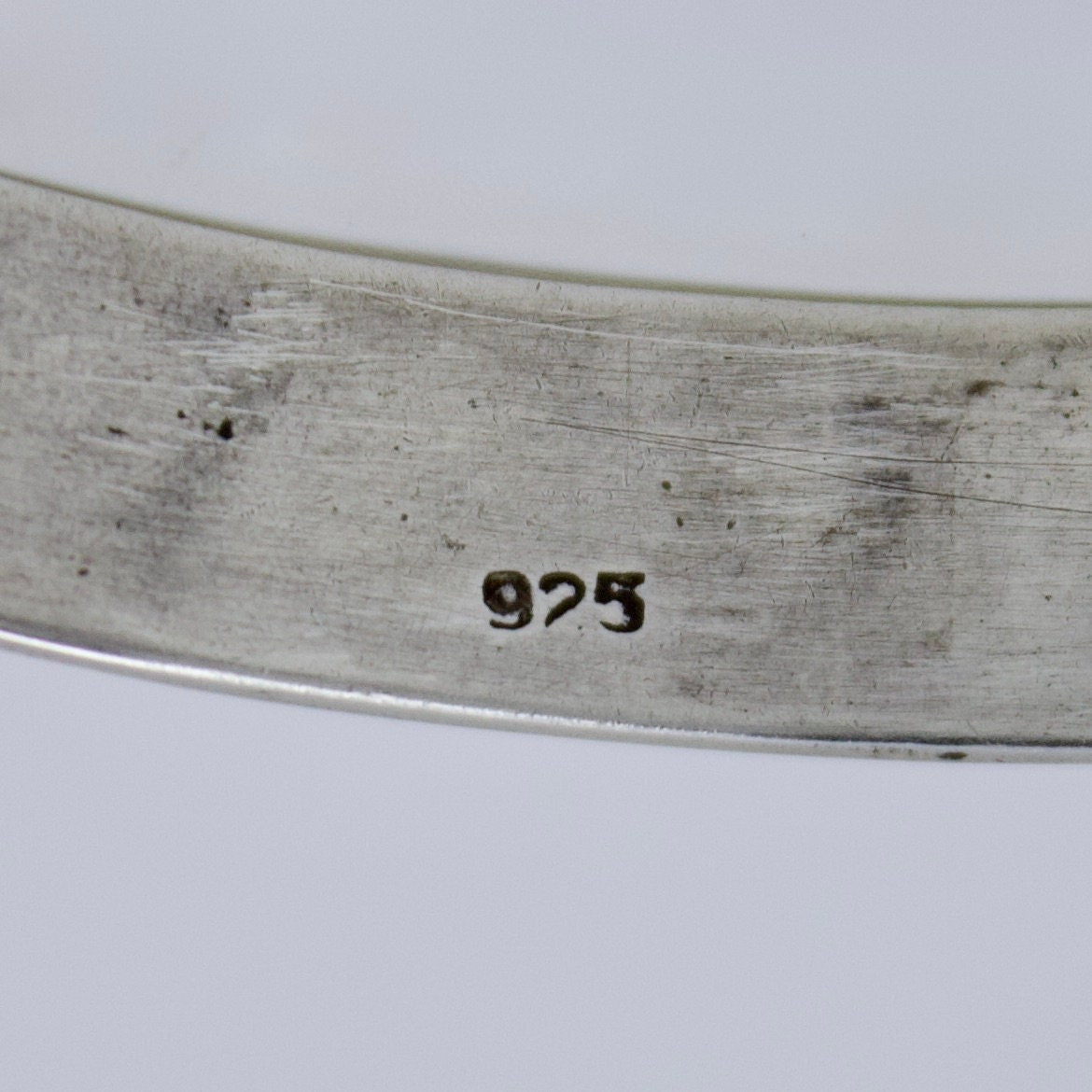 Vintage Black Onyx Inlay Statement Cuff Bracelet in Sterling Silver