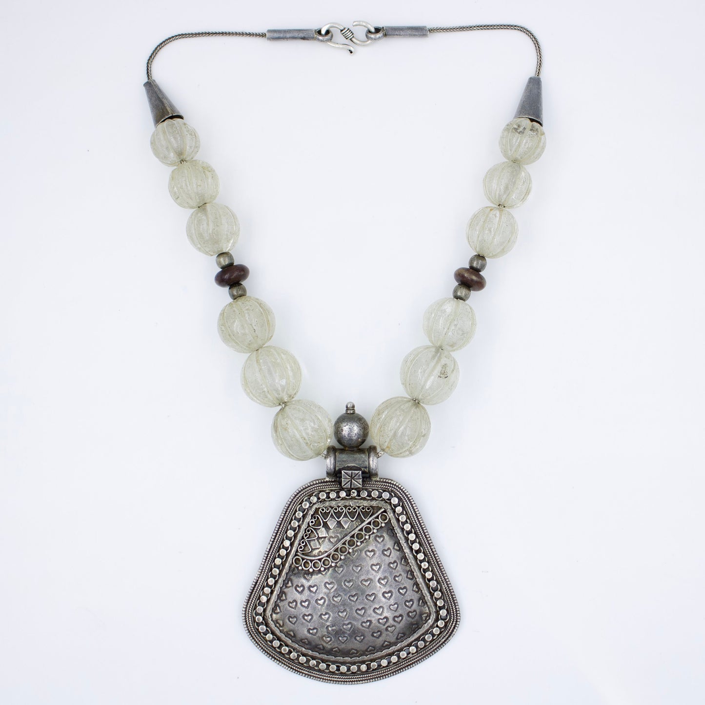 Indian Rawa Work Crystal Handmade Necklace