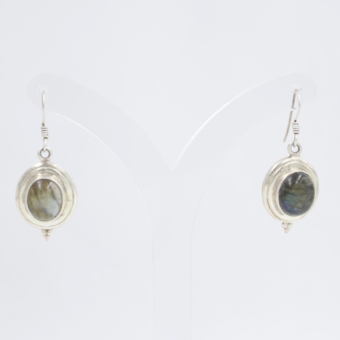 Labradorite Statement Drop Earrings in Sterling Silver