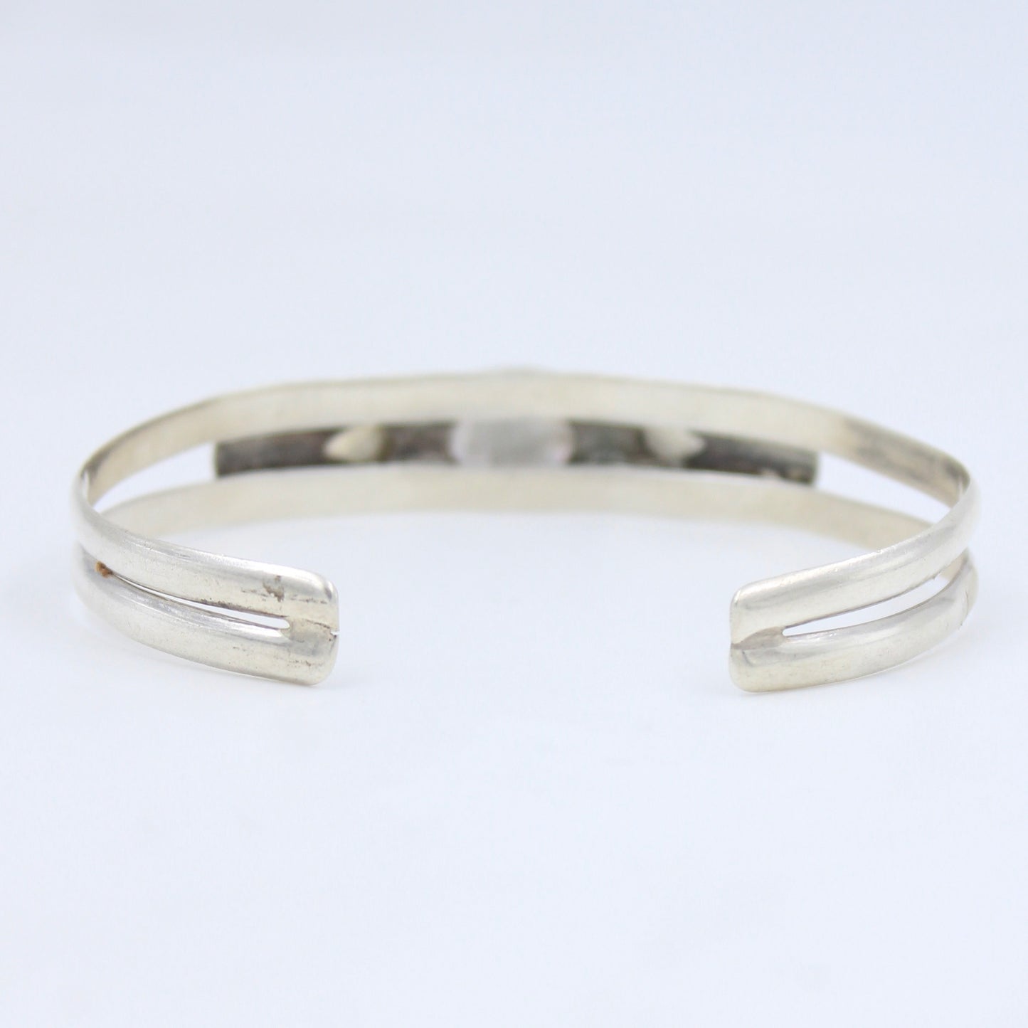Vintage 12.3 Ct Rainbow Moonstone Unisex Cuff Bracelet in Sterling Silver