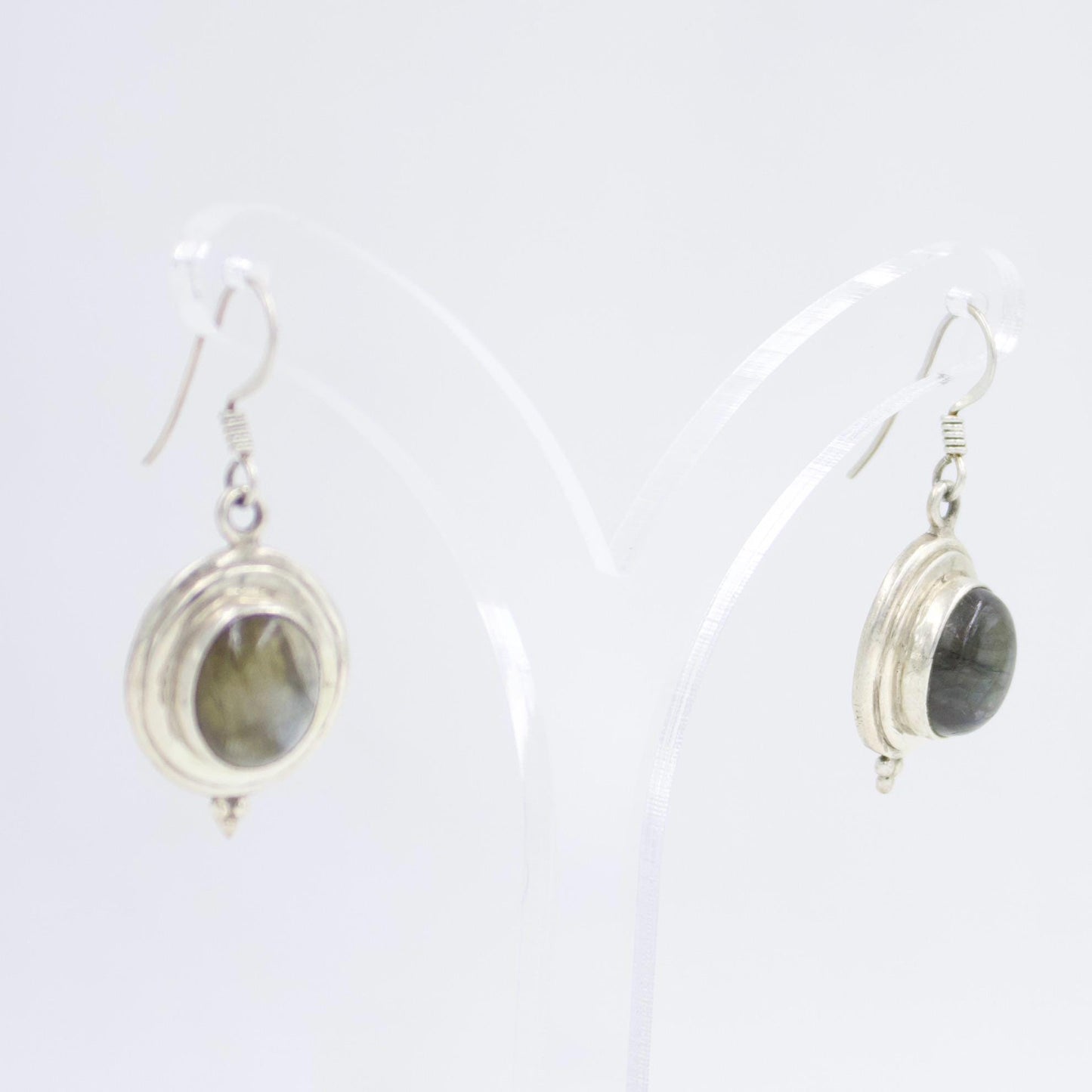 Labradorite Statement Drop Earrings in Sterling Silver