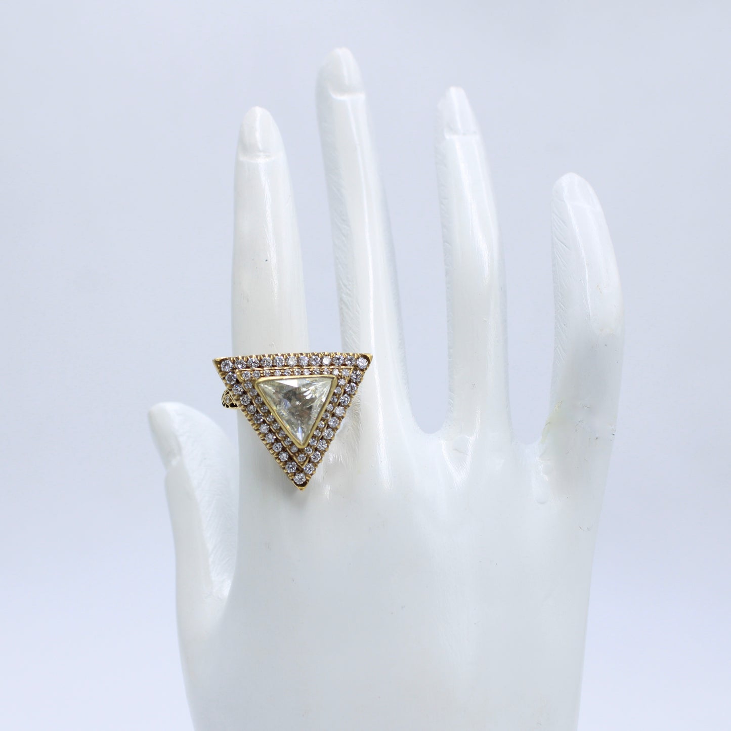 Luxury 4.07 Ct Natural Rose Cut Diamond Filigree Work Fidget Ring 18K Gold