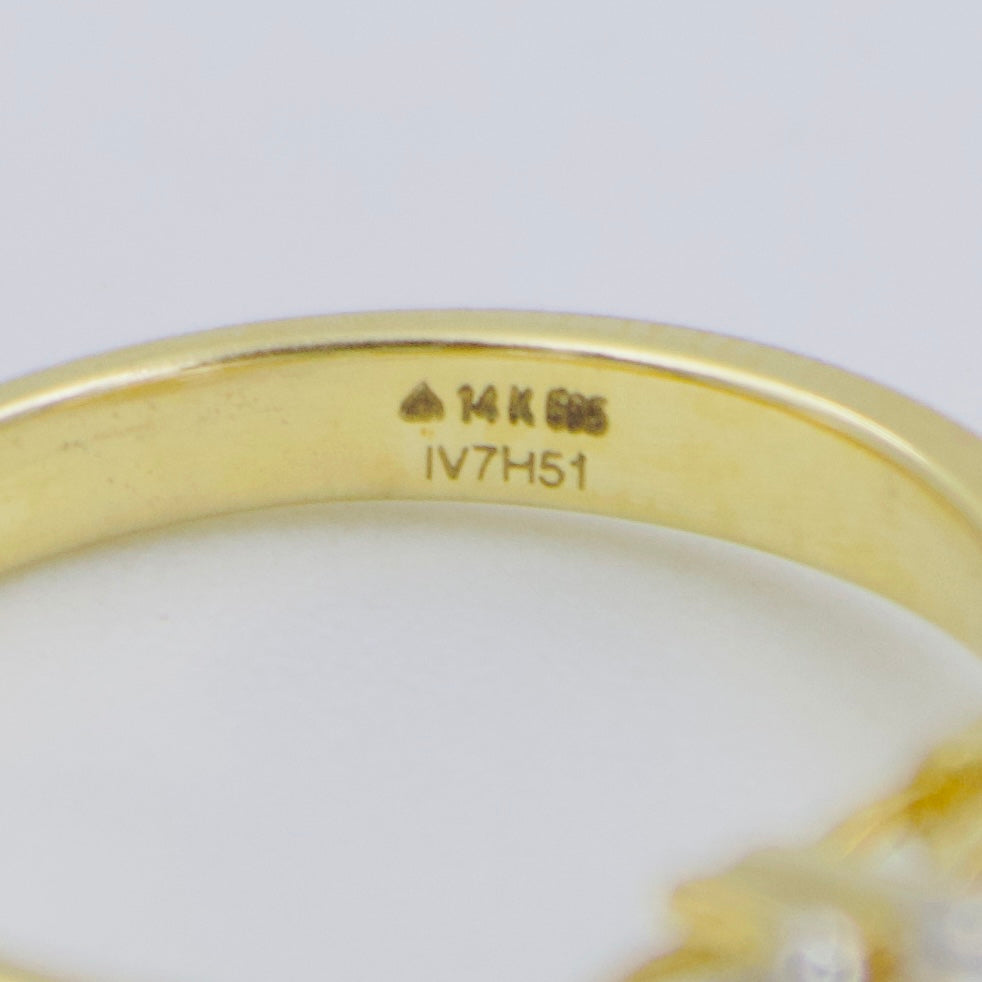 GIA Certified 2.34ctw Round & Heart Lab Diamond Trinity Ring in 14k Gold 5.5 Sz