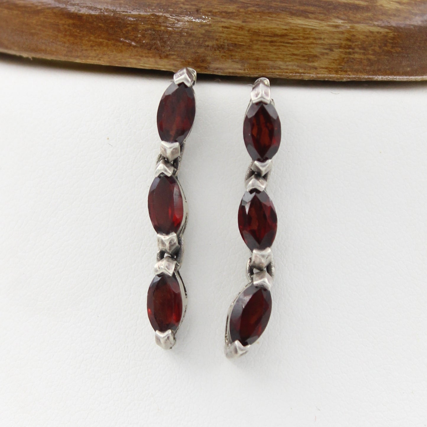 AAA Natural Spessartite Garnet Pendant Necklace and Earrings in Sterling Silver