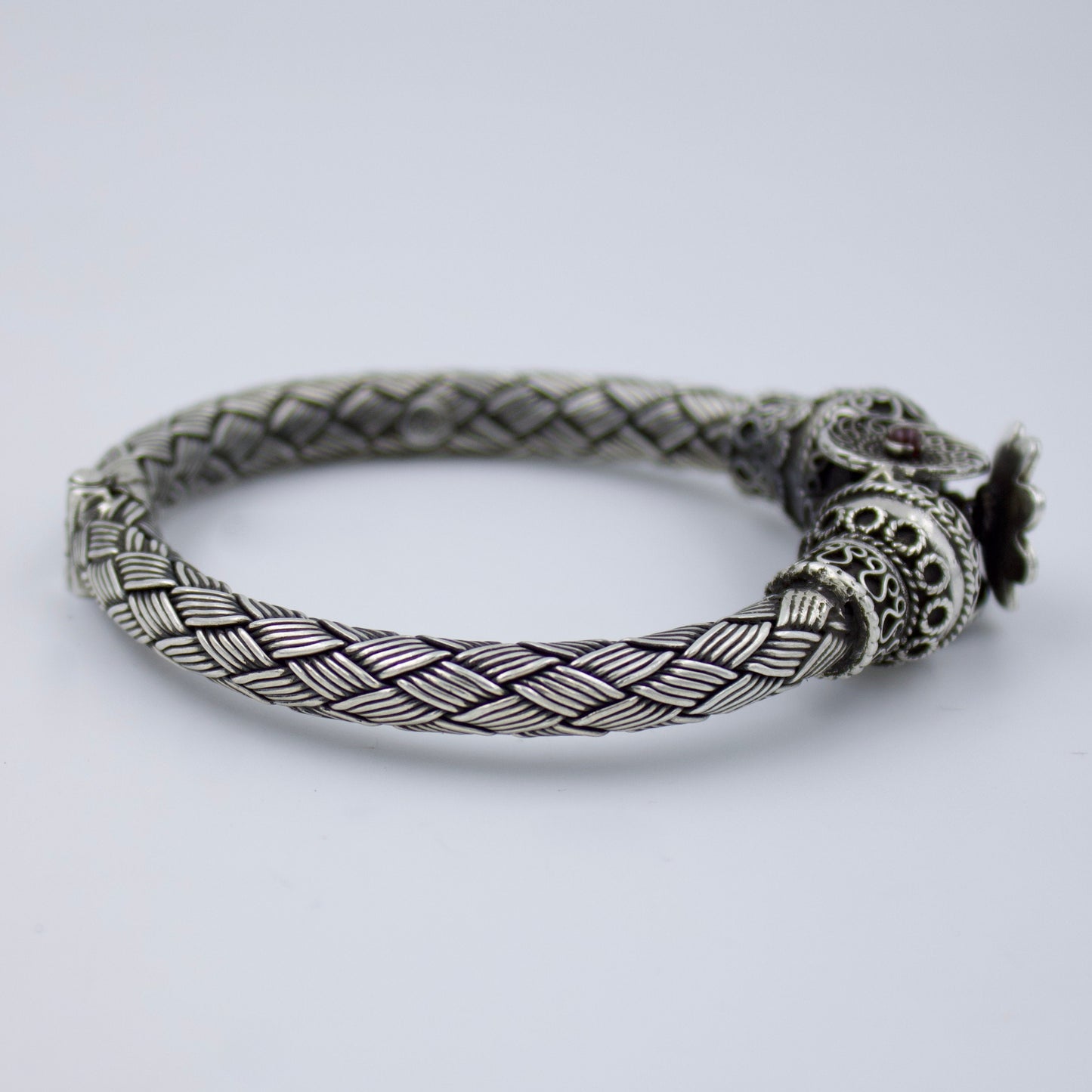 South Indian Handmade Sterling Silver Bangle