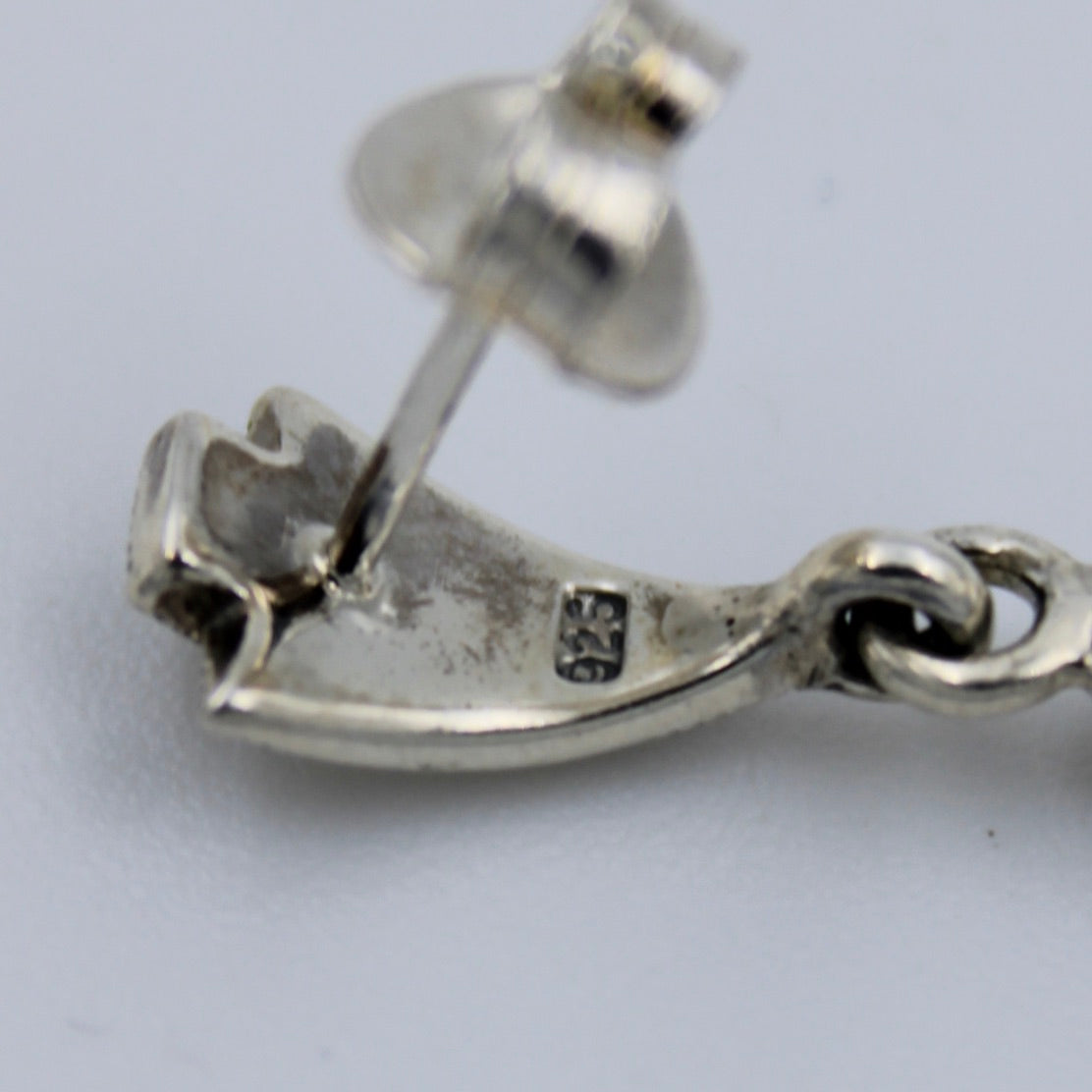 Unique Art Deco Style Marcasite Statement Earrings in Sterling Silver