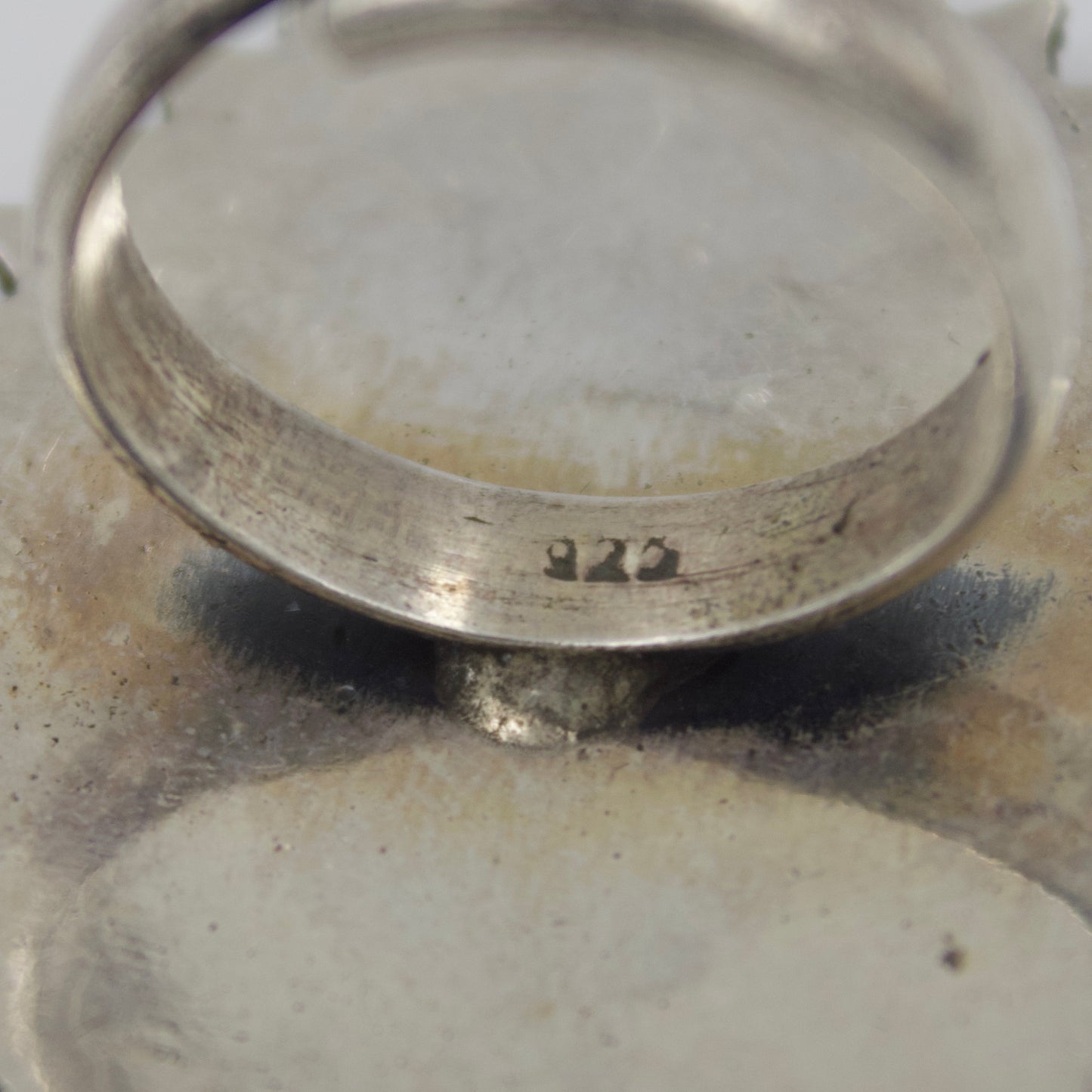 Handmade Rawa Work Tribal Indian Statement Cocktail Ring in Sterling Silver