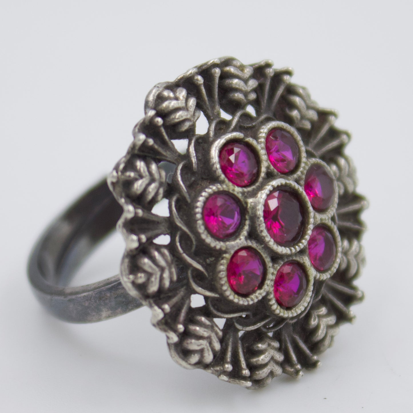 Handmade Red Ruby Ring in Sterling Silver