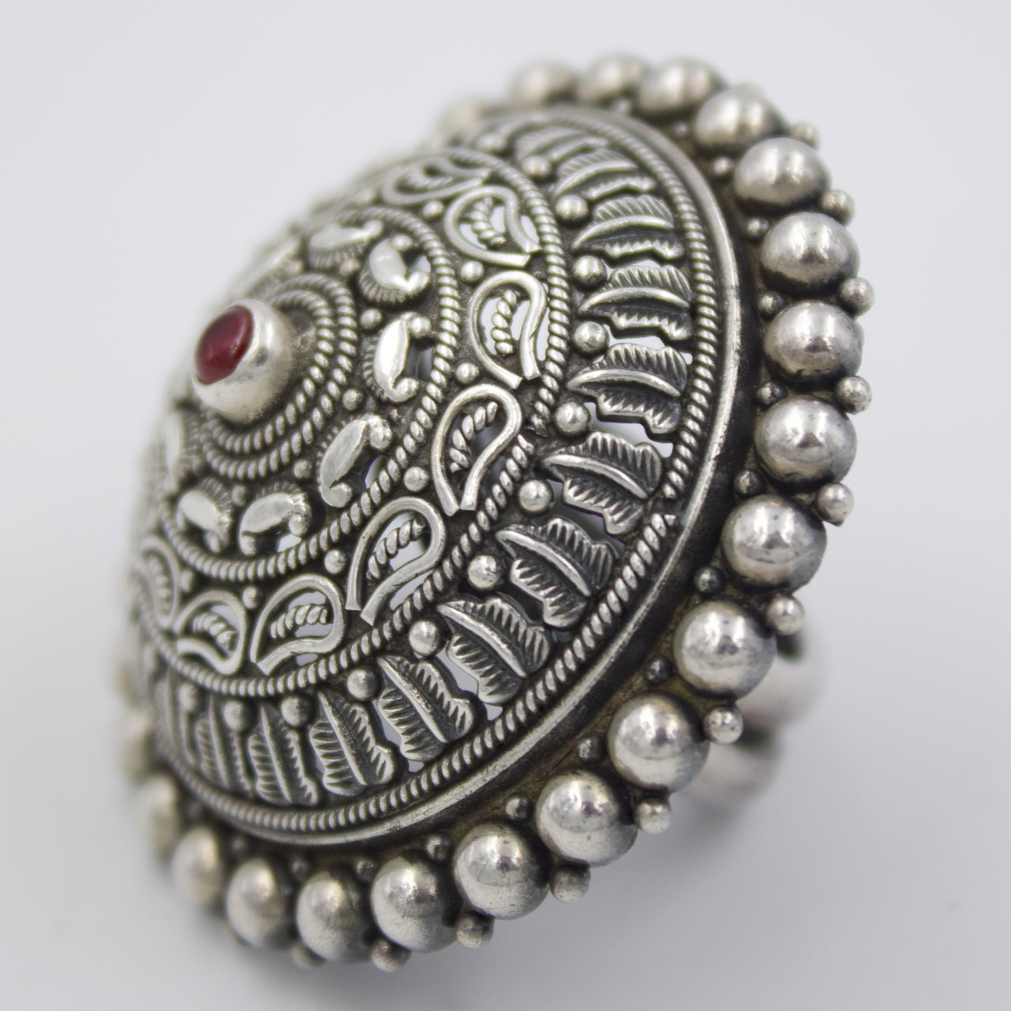 Handmade Chunky Statement Cocktail Ring in Sterling Silver