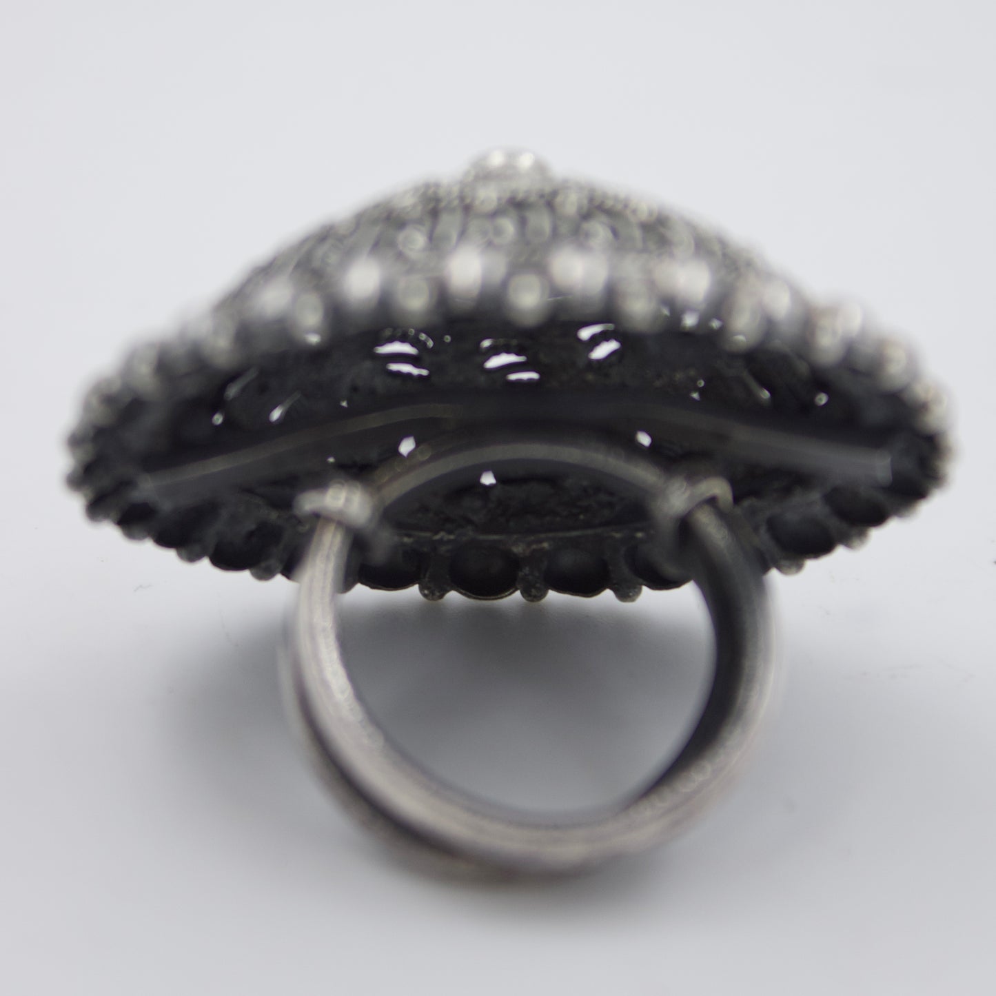 Handmade Chunky Statement Cocktail Ring in Sterling Silver