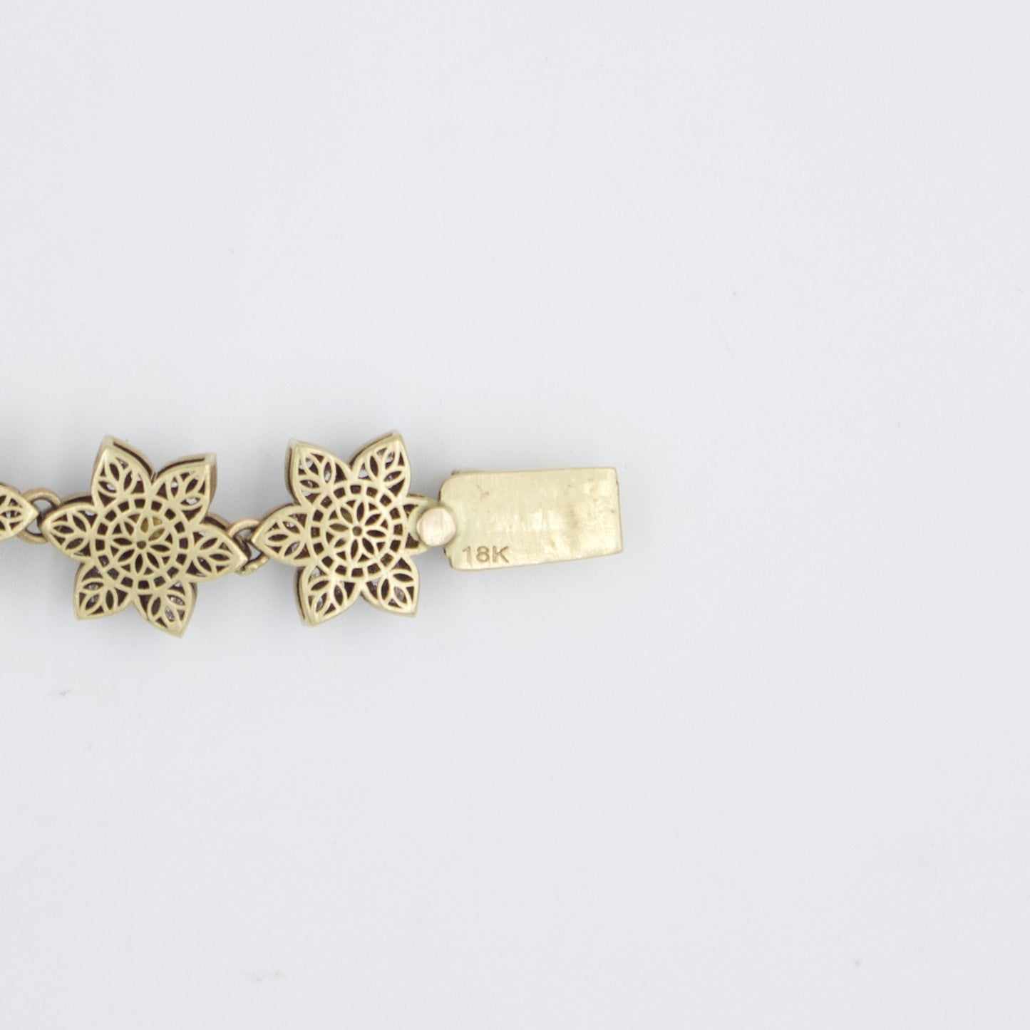 Victorian Star Tennis Bracelet with Rose Cut Diamonds in 18K Gold