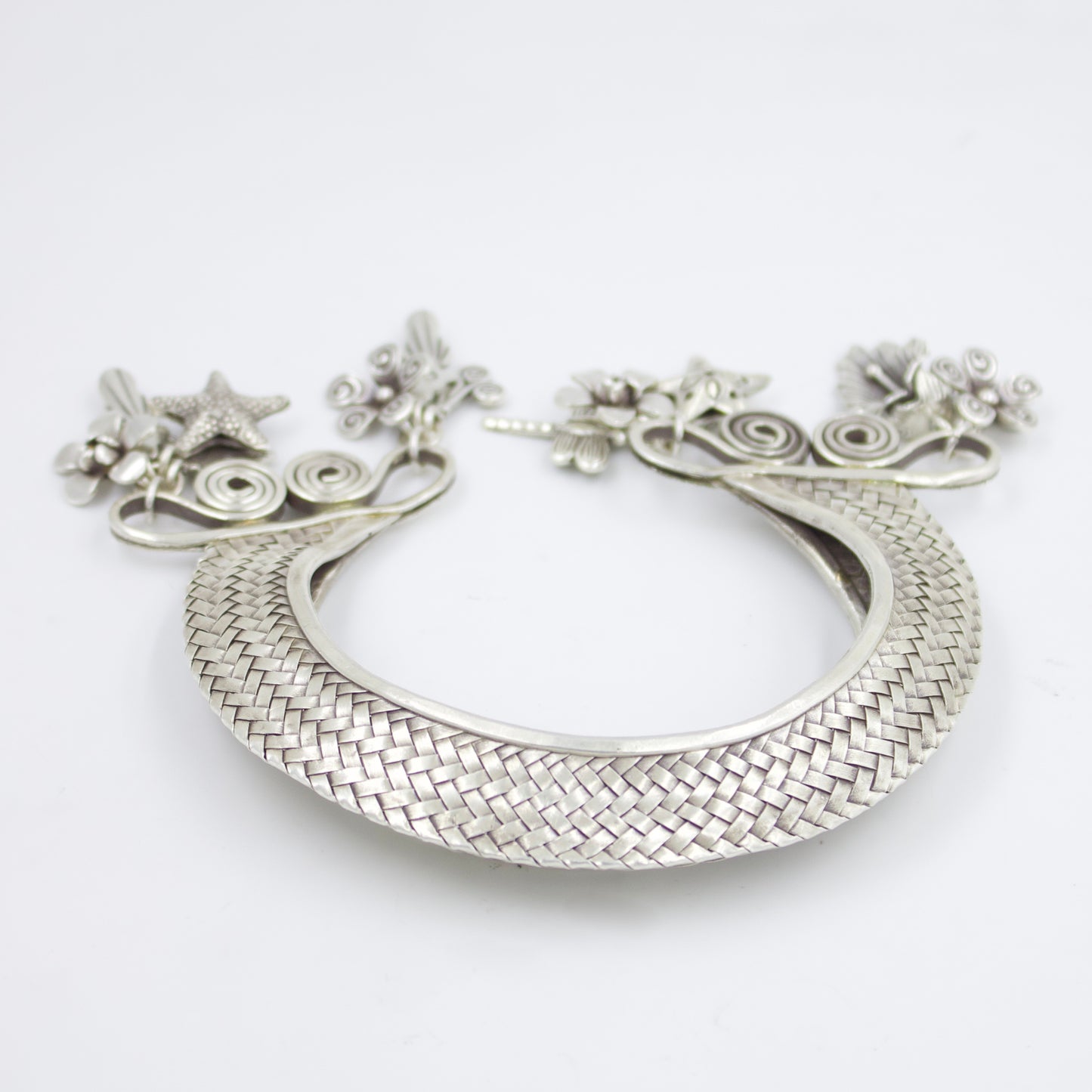 Indonesian Hand-woven Timeless Charm Bracelet in Sterling Silver