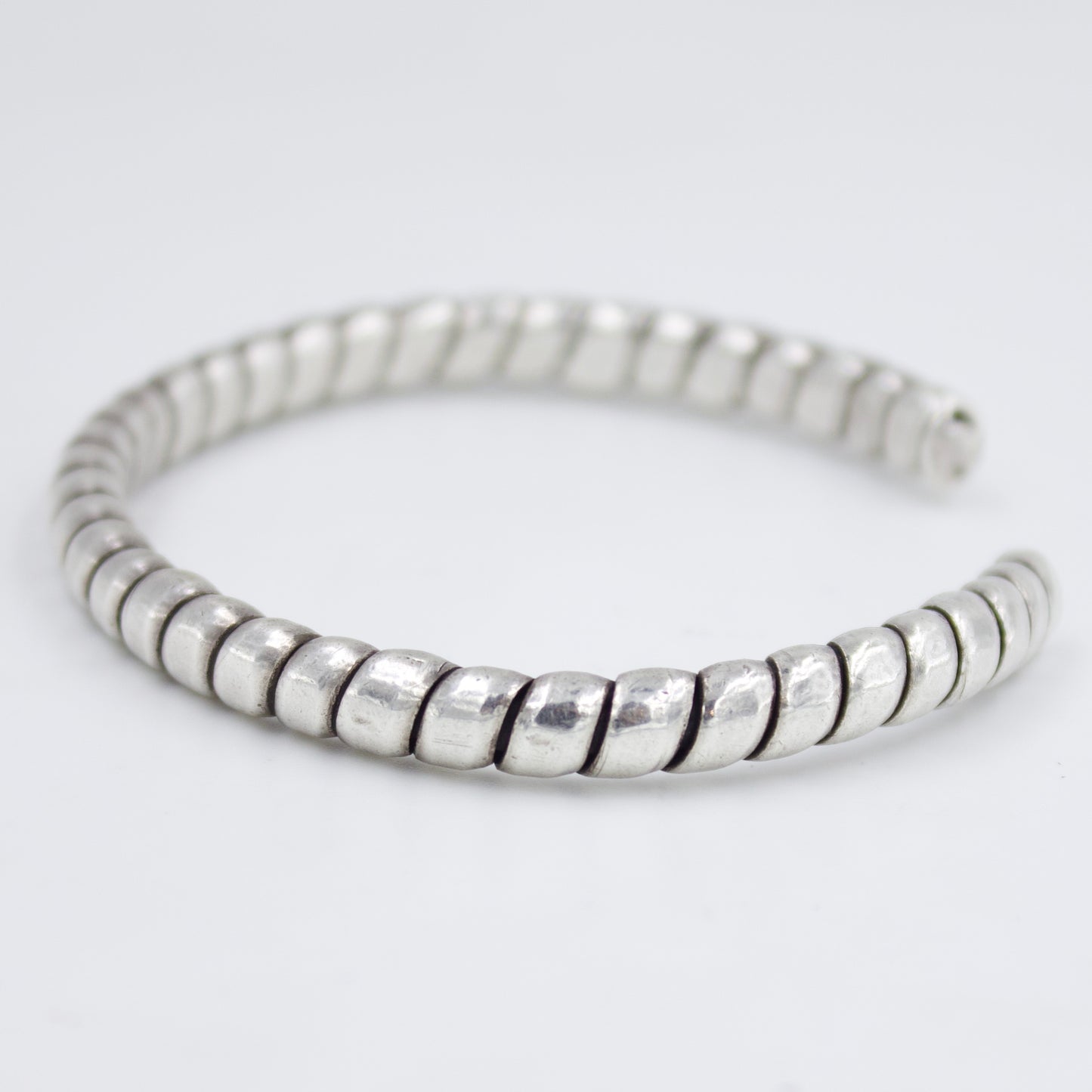 Indonesian Handmade Unisex Cuff Bracelet in Sterling Silver