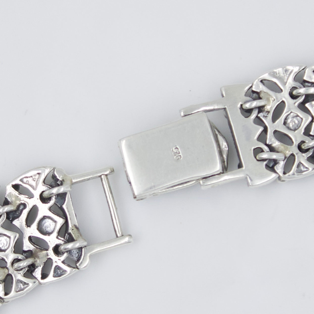 Elegant Marcasite Chatai Necklace and Earrings Set in Sterling Silver