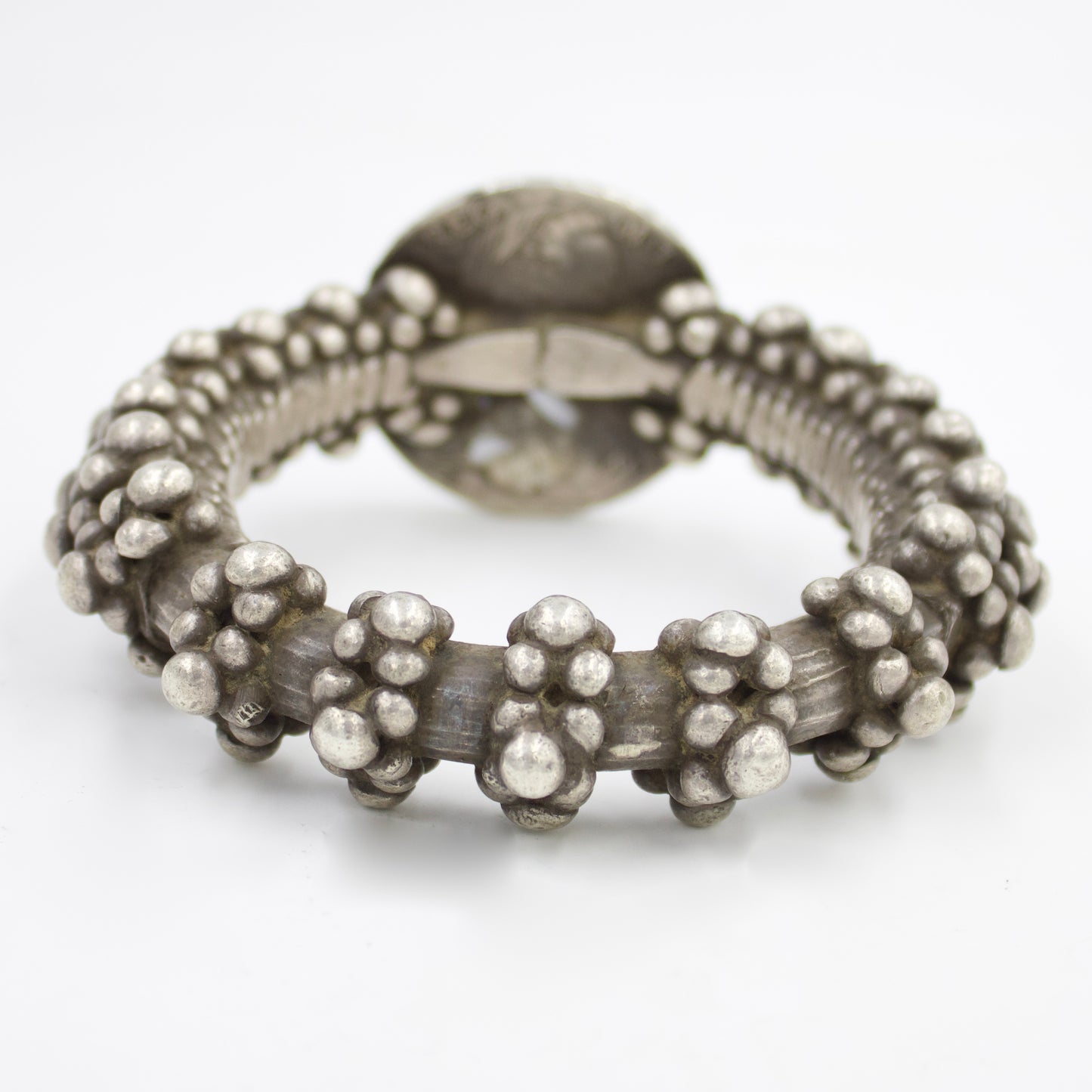 Antique Indian Tribal Handmade Slip On Bangle in Silver | 1910 Collectors Piece