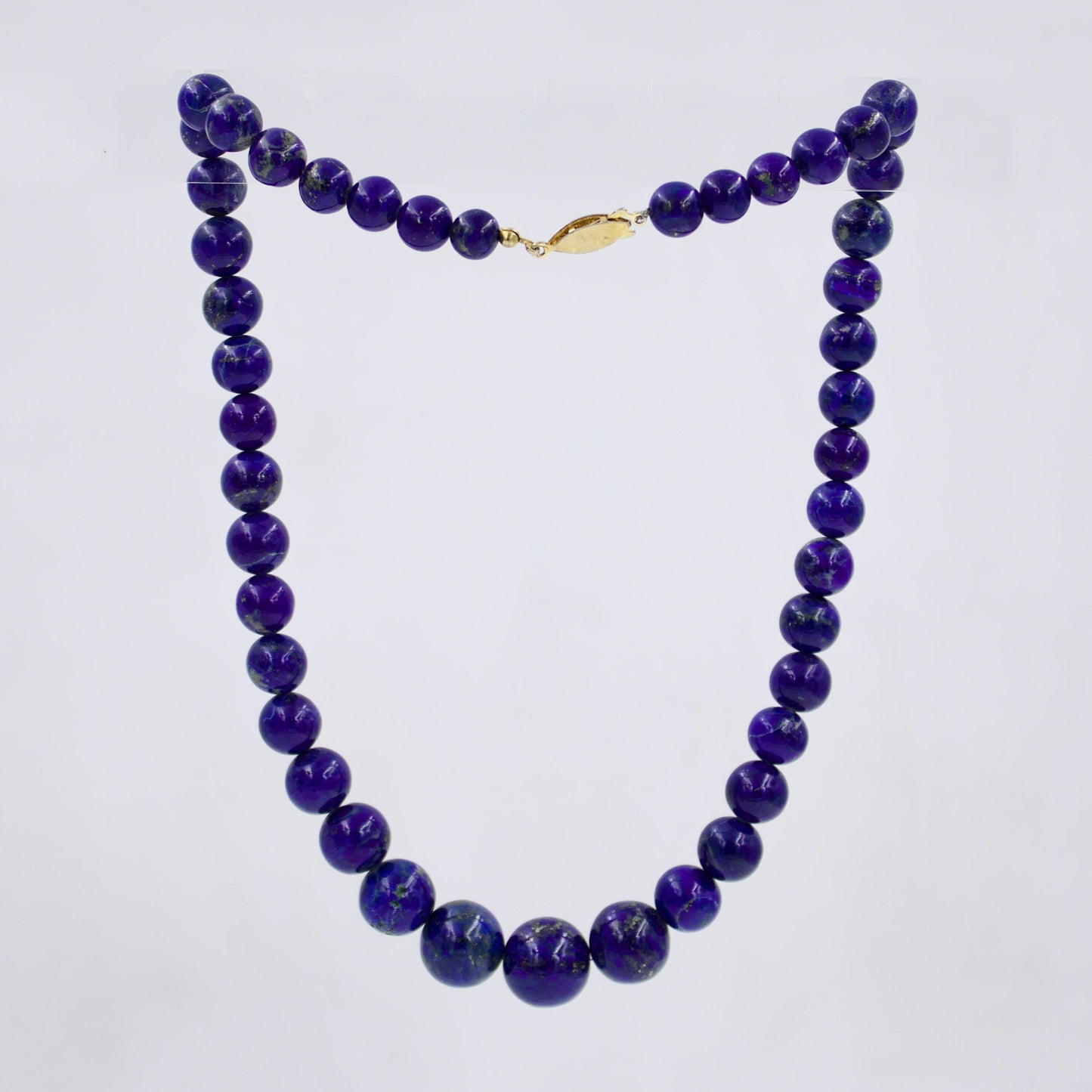 Afghan AAA Lapis Lazuli Graduated Beaded Statement Unisex Necklace