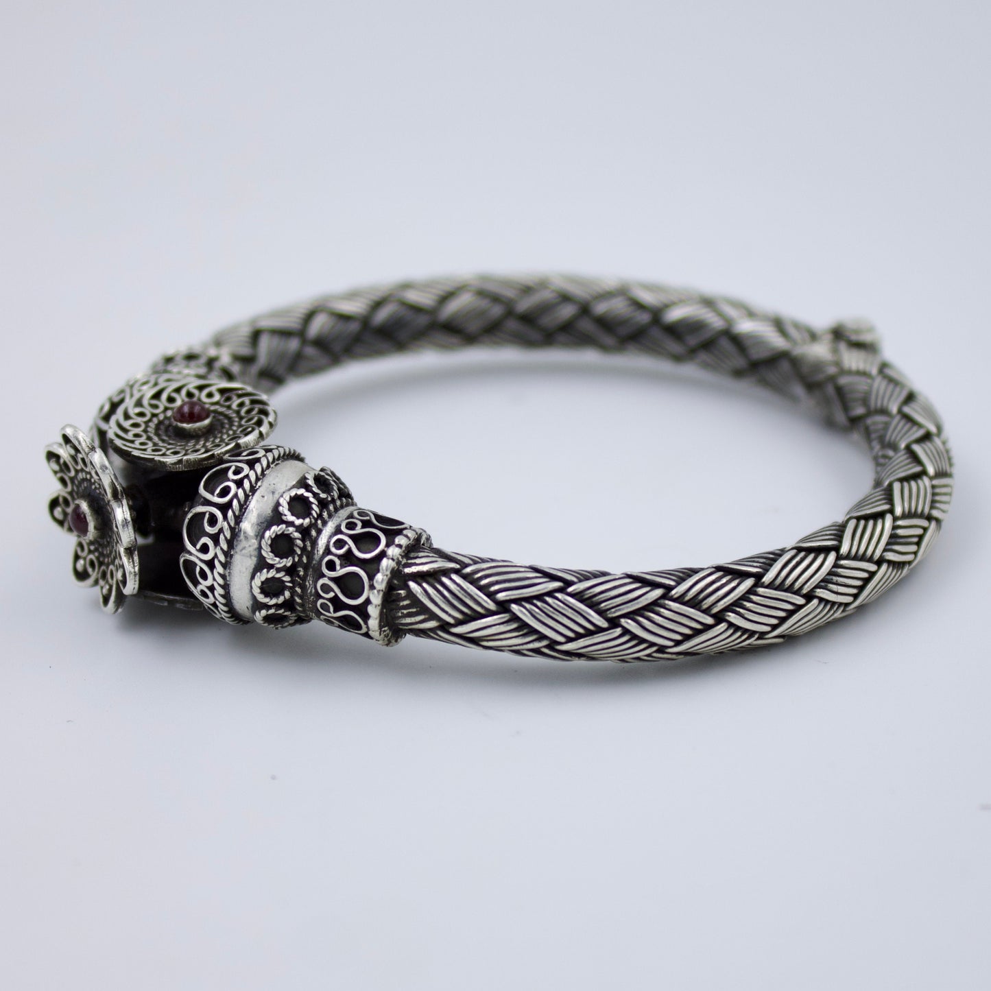 South Indian Handmade Sterling Silver Bangle