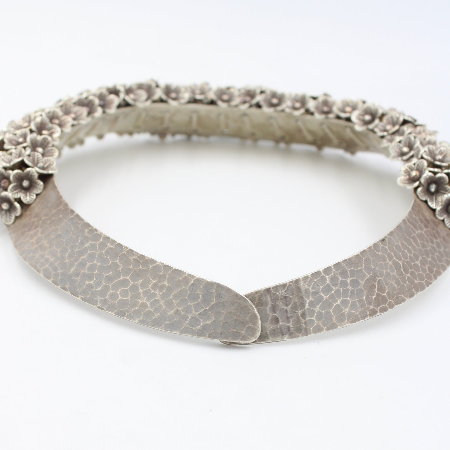 Handmade Indonesian Boho Floral Cluster Collar Necklace