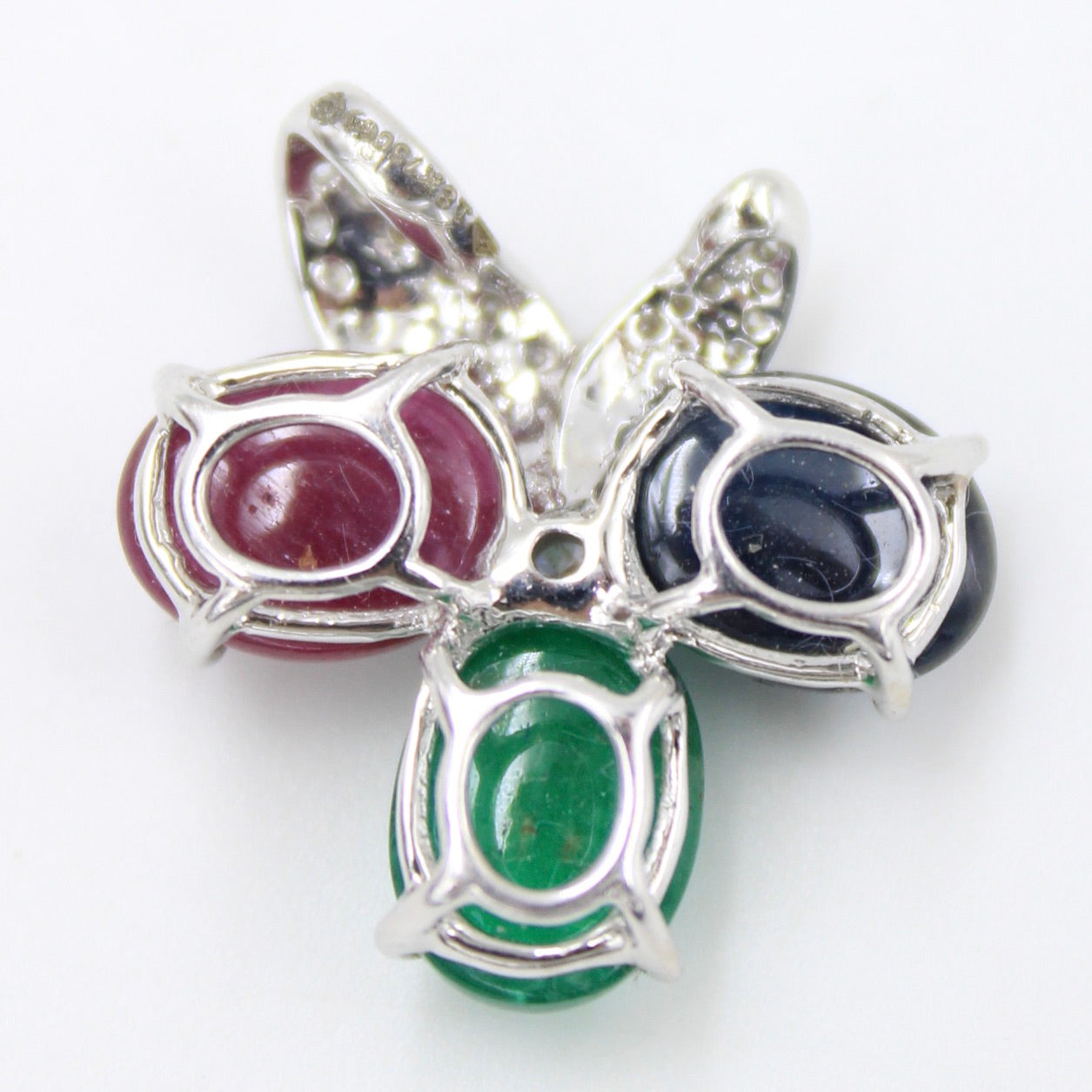 Statement 7.74 Ct Ruby, Emerald, Sapphire & Diamond Tutti Fruity Pendant in 18K Gold