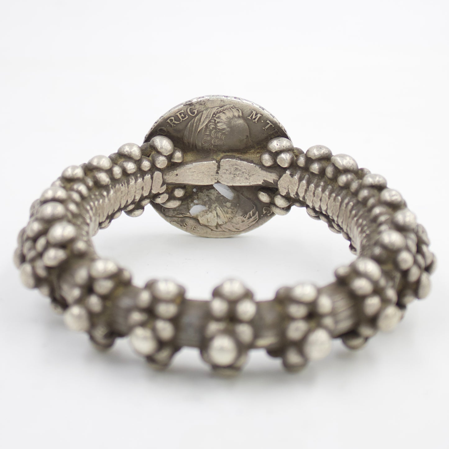 Antique Indian Tribal Handmade Slip On Bangle in Silver | 1910 Collectors Piece