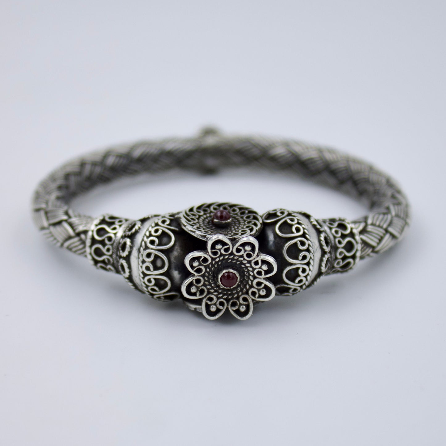 South Indian Handmade Sterling Silver Bangle