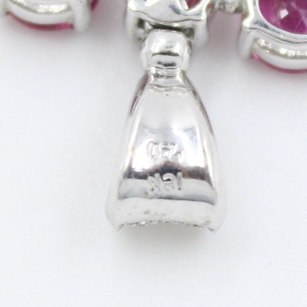 Natural 8.78 Ct AAA Red Ruby, Pearl & Diamond Statement Pendant