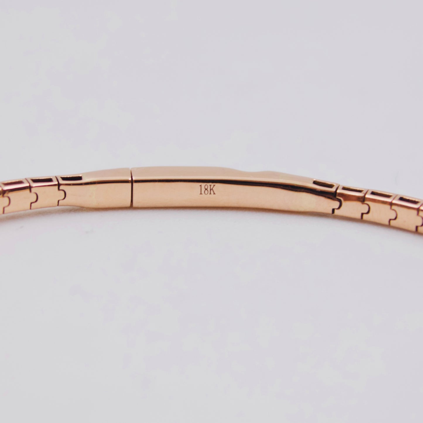 1.35 Ct Burma Ruby & Diamond Eternity Bangle in 18k Rose Gold