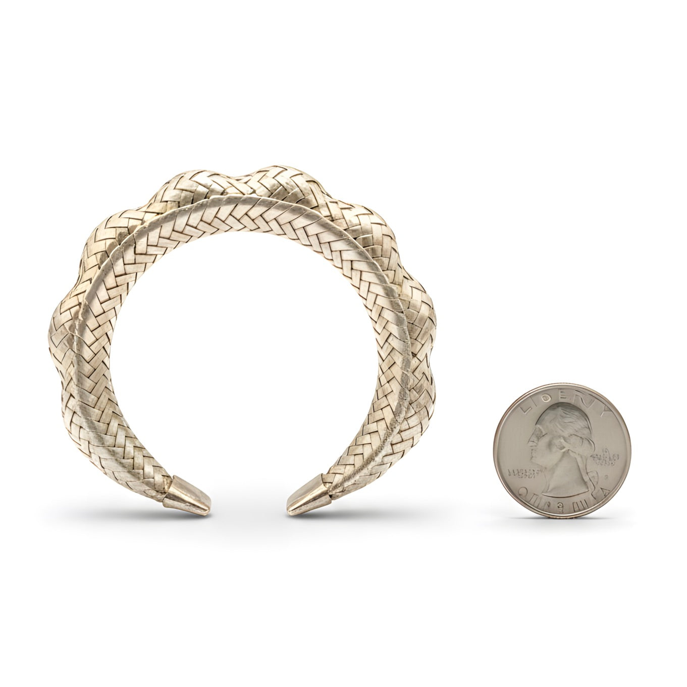 Indonesian Hand-woven Timeless Cuff Bracelet in Sterling Silver