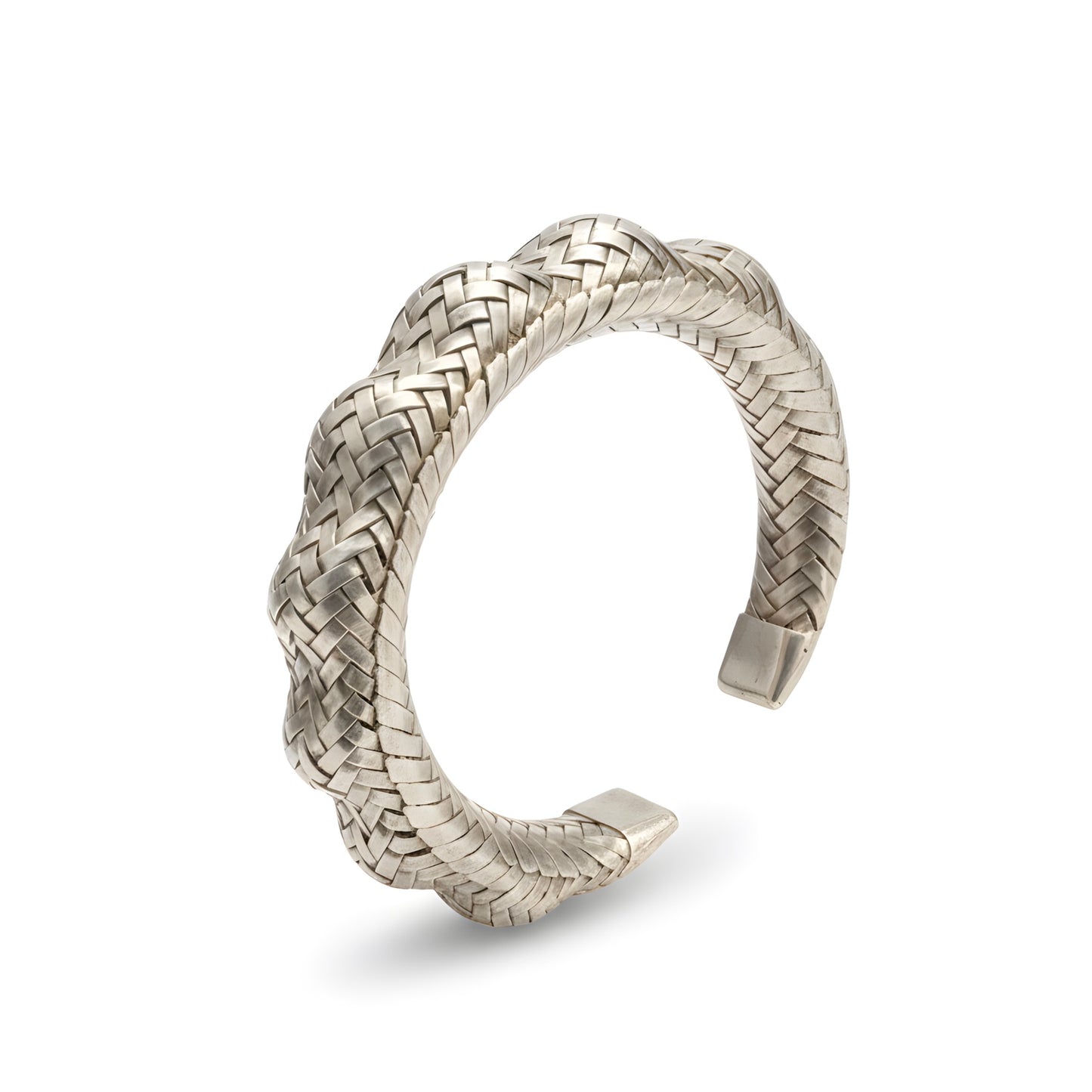 Indonesian Hand-woven Timeless Cuff Bracelet in Sterling Silver