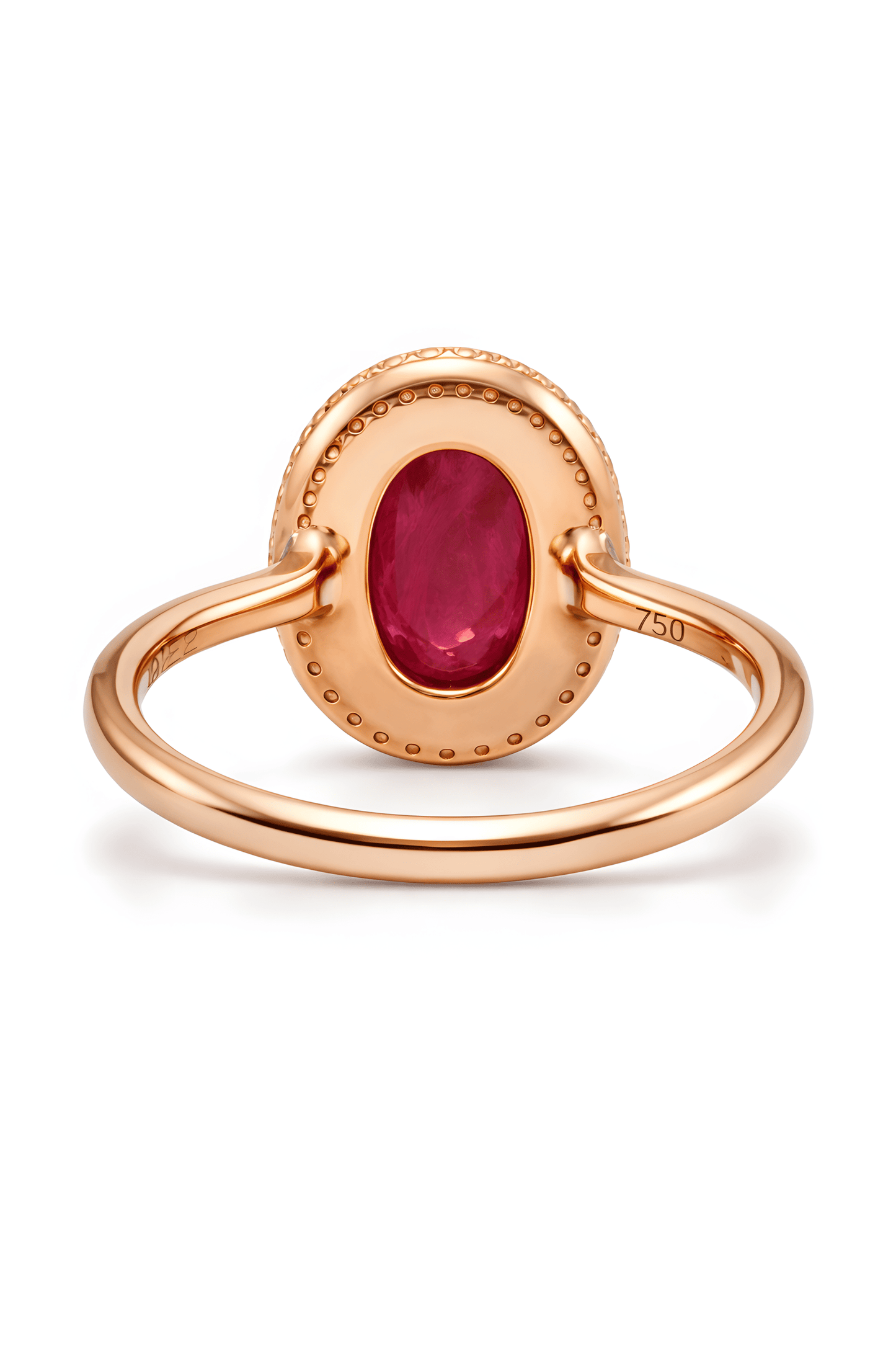 Luxurious 2.05 Ct Natural Ruby & Diamond Cocktail Ring in 18KY Gold Size 6.5