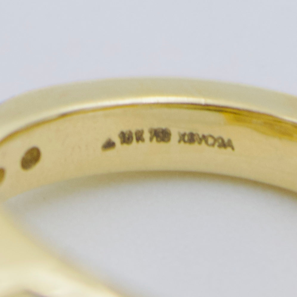 1.47 ct Created Diamond Bypass Ring with Tapered Baguette & Round Cut Accents in 18k Gold Size 6
