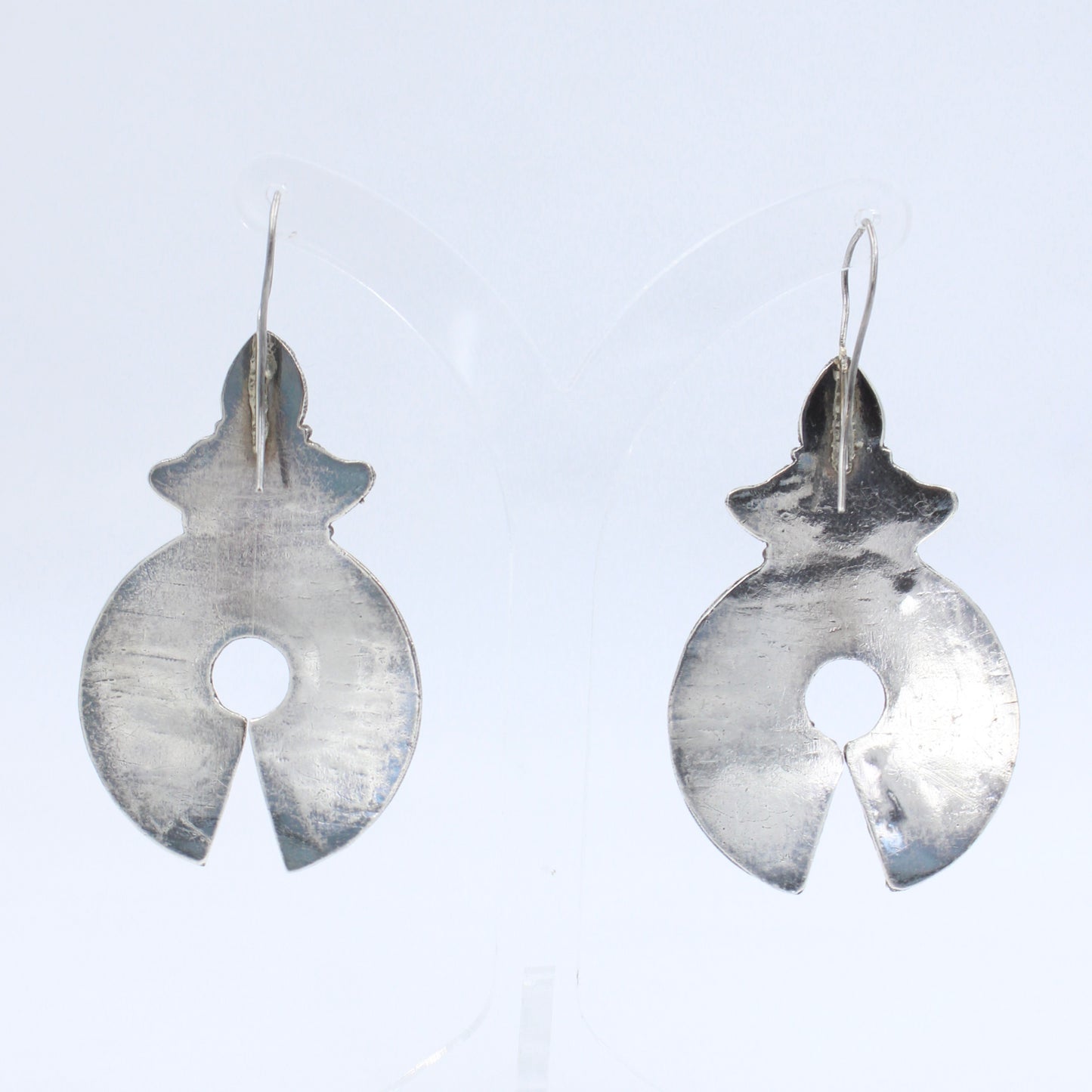 Vintage Natural Turquoise Statement Drop Earrings in Sterling Silver