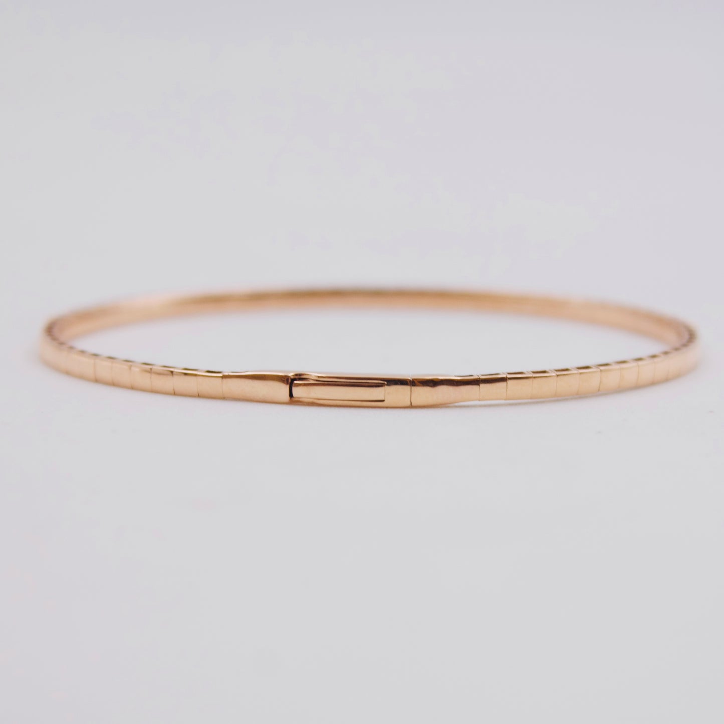 1.35 Ct Burma Ruby & Diamond Eternity Bangle in 18k Rose Gold