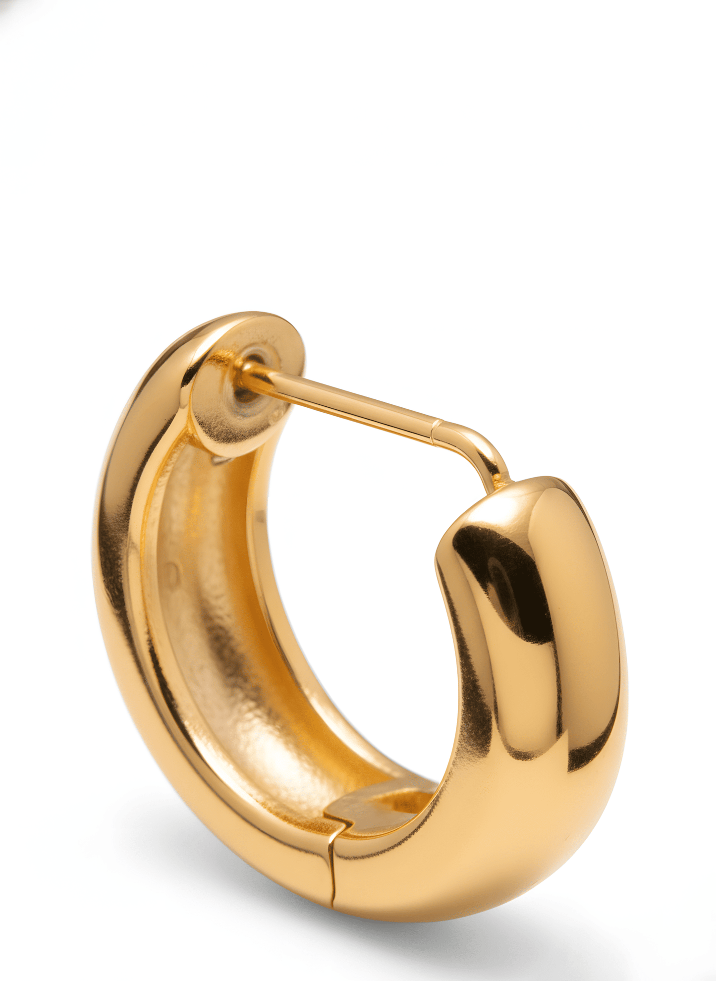 Cosmic Star 0.49 Natural Diamond 18k Gold Hoop Earrings