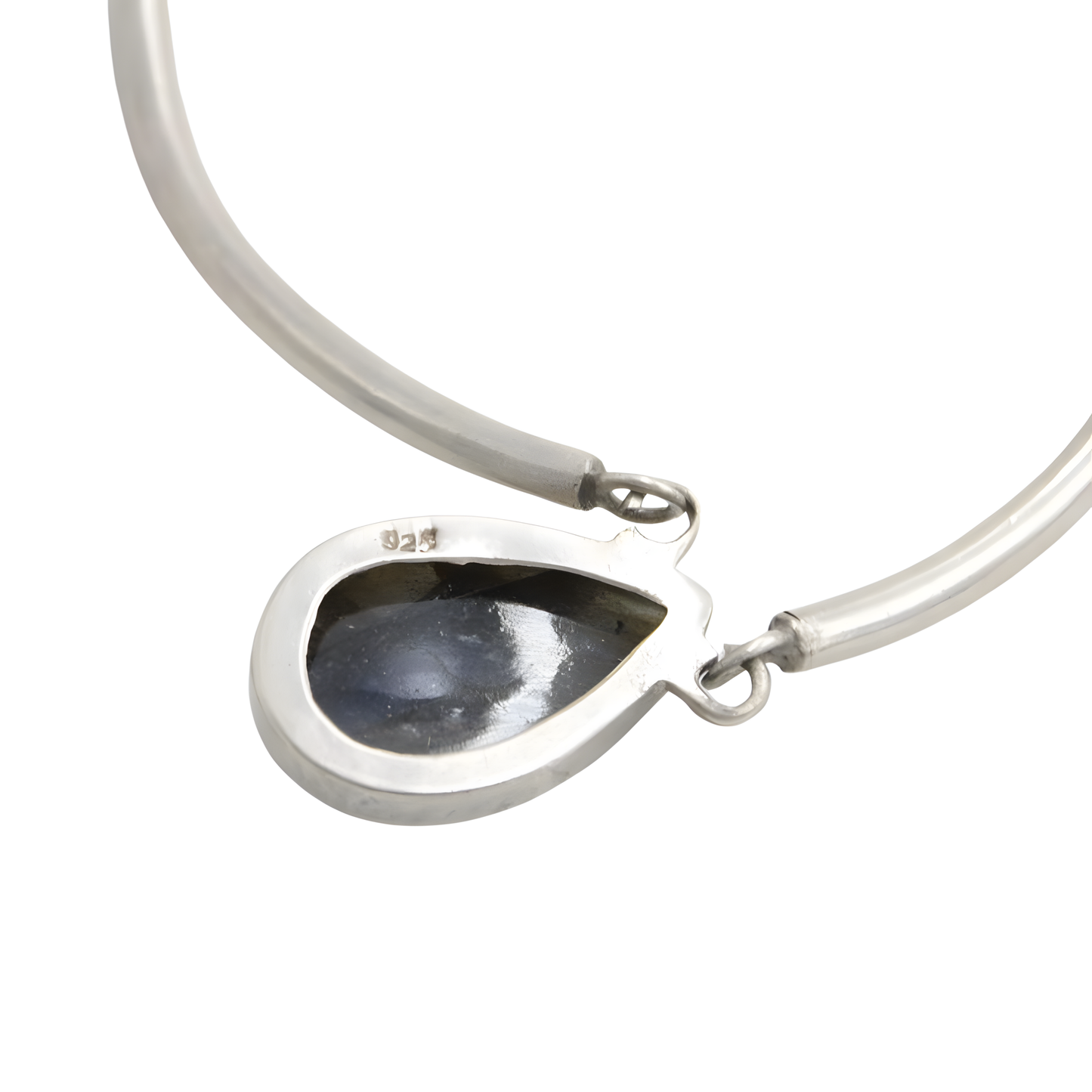 Labradorite Sterling Silver Collar Necklace 22-Inch