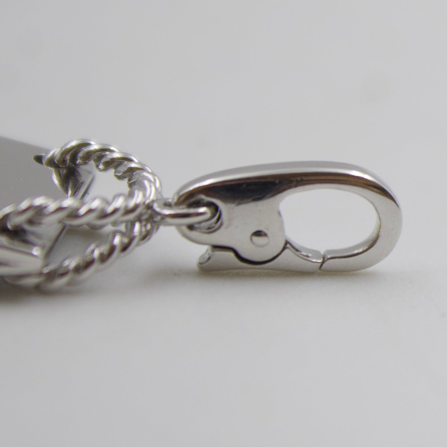 Vintage Authentic Cartier Shopping Bag Charm Pendant in 18K White Gold