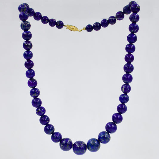 Afghan AAA Lapis Lazuli Graduated Beaded Statement Unisex Necklace