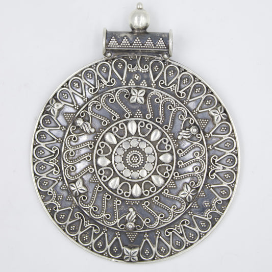Rava Work Tribal Pendant in Sterling Silver
