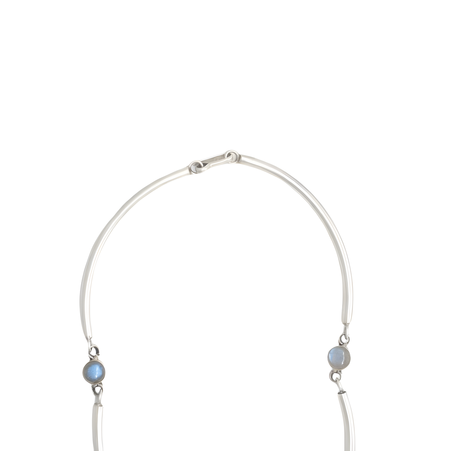 Labradorite Sterling Silver Collar Necklace 22-Inch