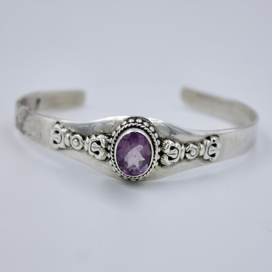 Amethyst Vintage Cuff Bracelet