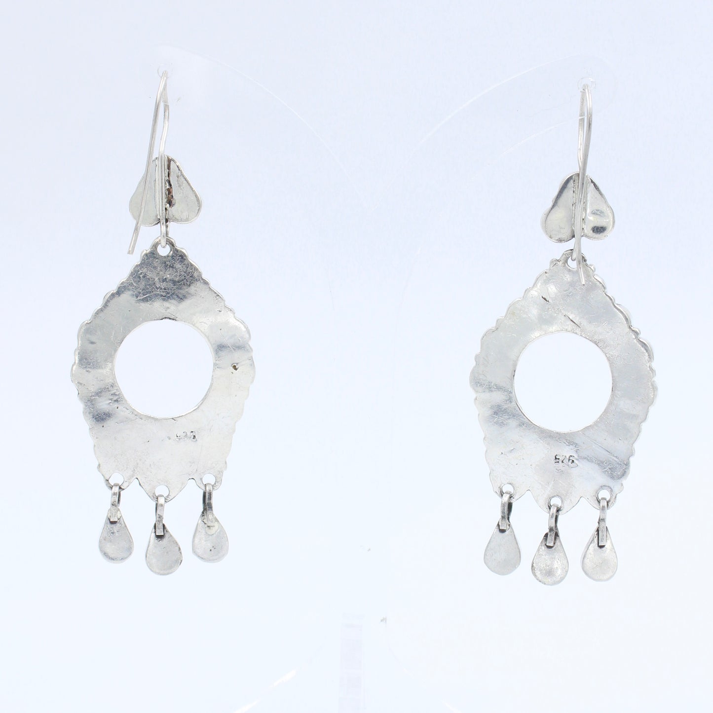 Vintage Southwestern Natural Turquoise Drop Earring in Sterling Silver