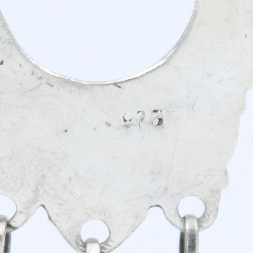 Vintage Southwestern Natural Turquoise Drop Earring in Sterling Silver